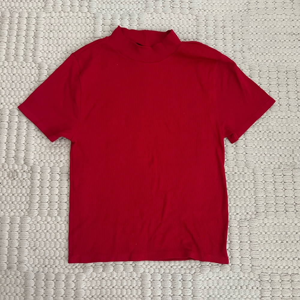 Eye Candy Red Mock Neck Top
